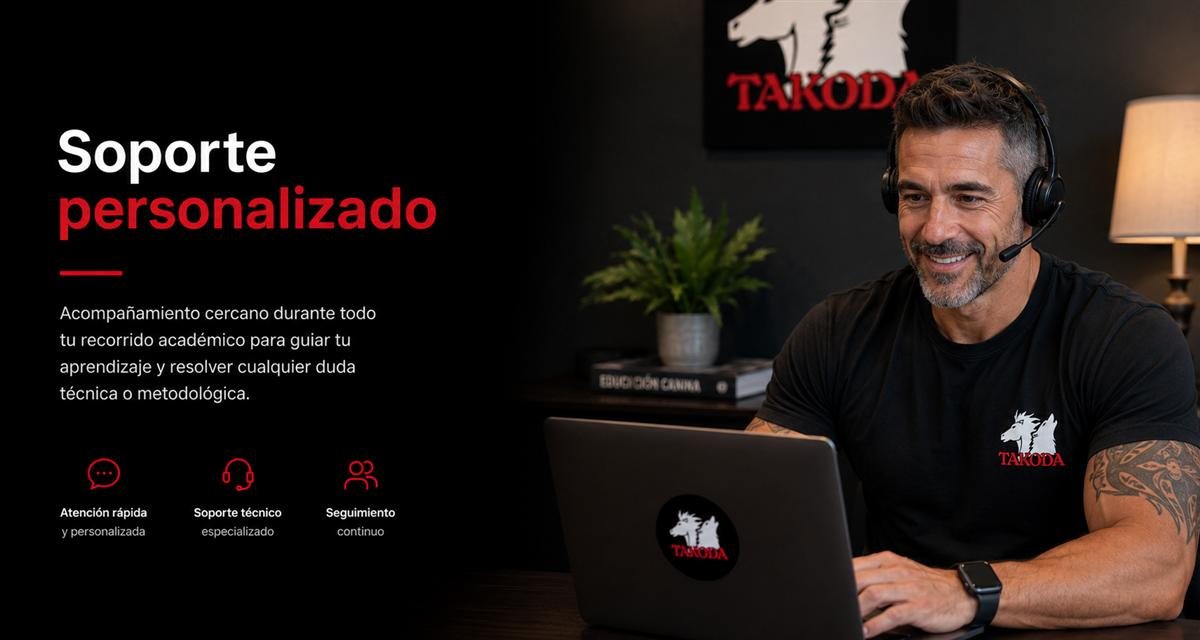 Soporte personalizado online de TAKODA Academy.